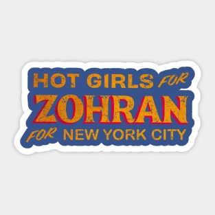 Retro Hot Girls Zohran New York City Stickers for Sale | TeePublic